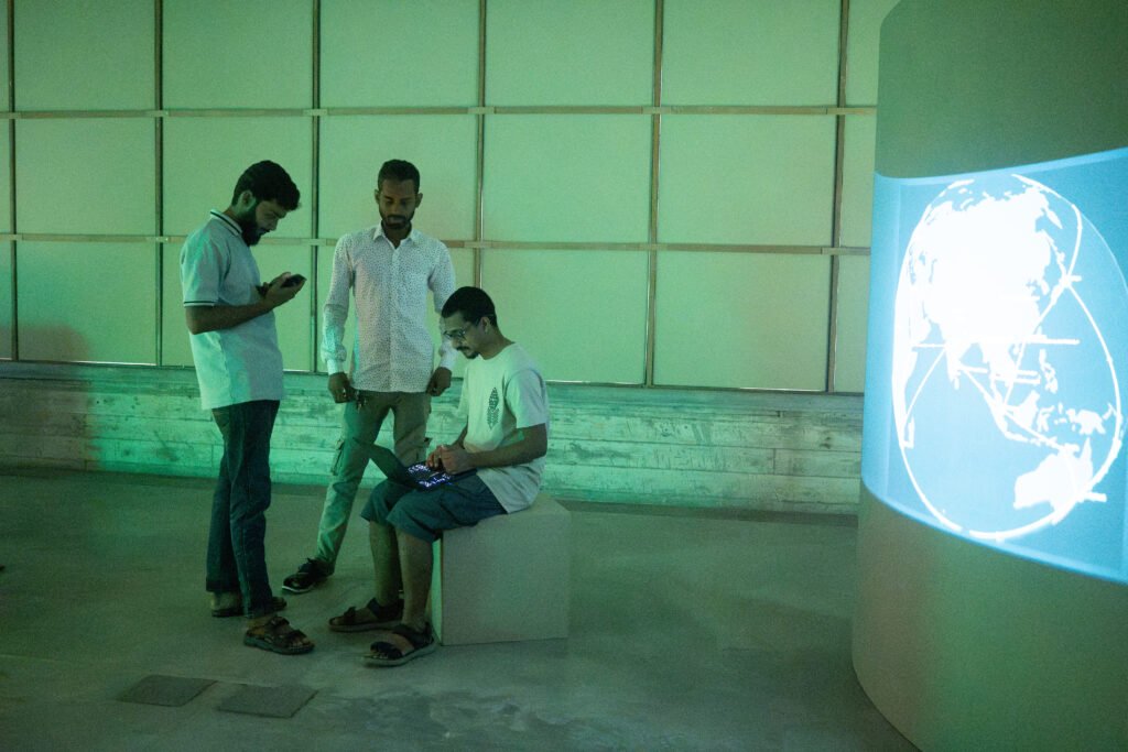 Technical installation for contemporary art exhibition